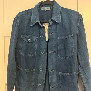 Alex Mill Indigo Dyed Work Jacket in Linen - NWT